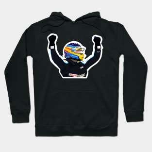 Fernando Alonso celebrating his podium finish at the 2021 Qatar Grand Prix Hoodie